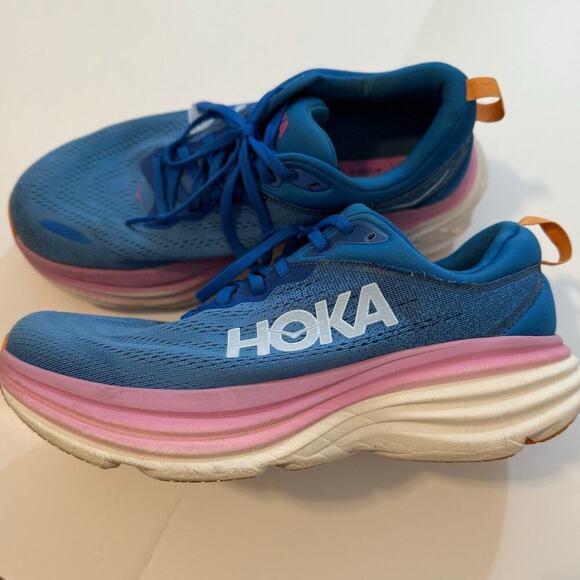 Hoka Bondi 8 9.5D blue running shoes main image 5